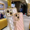 الحالات الفاخرة Lingge Bling Rhinestone Phone Case لـ iPhone 15 14 13 12 11 Pro Max Plus Cover Backproom Prockproof Soft