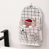 Storage Boxes Portable Modern Stationary Sundries Hanging Bag Cotton Flax Wall Mounted For Dormitory