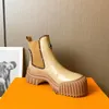 Designer Boots Ruby Dameslaars Koeienhuid lederen enkellaars RANGER Bootie Dames Platform Booties Lichte rubberen buitenzool Chelsea Bootss