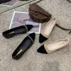 Klädskor stövlar pekade tå kedja design platta kvinnor skor utomhus nonslip sexig mode låghöjt kontor vår höst kvinnlig 2022 221116