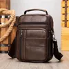 Aktentaschen Herren Rindsleder Vintage Business Aktentasche Echtes Leder Vertikale Handtasche Männliche Luxus Schultertasche Umhängetasche Herren 2022