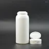 Bottiglie di stoccaggio 100 X 80 ml / 100 ml Bottiglia di polvere in PE di colore bianco pieno con tappo a ribaltamento vuoto Essenza di perla riutilizzabile medicinale