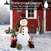 Décorations de Noël OurWarm 6ft gonflables pingouins de bonhomme de neige en plein air gonflables avec des lumières de guirlande LED pour l'année 221115