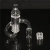 Fumer 14mm Diamant Boucle Quartz Banger Nail Huile Noeud Recycleur Quartz Bangers Avec Boule Carb Cap Pour Pipe à Eau Bong Verre Cendriers