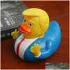 Decora￧￣o de festa decora￧￣o de festa PVC Trump Duck Bath Bath Flutuating Water Toy Supplies Funny Toys Great Creative Drop Drop Home Garden Dhgxi