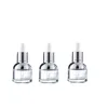 30 ml verre transparent flacons compte-gouttes vides huiles essentielles bouteille de parfum femmes contenant cosmétique petit emballage LX9322