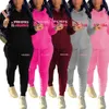 Designer marca jogging ternos mulheres tracksuits carta impressão hoodies calças 2 peças conjuntos de manga longa sweatsuits plus size 4xl 5xl roupas esportivas senhora outfits 8962-1