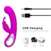 Vibratörler Seks Ürünleri 12 Hızlı G-Spot Vücut Masaj Tavşan USB USB Şarj Edilebilir Kadın Mastürbasyon Dildo Oyuncak 221116