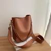 Abendtaschen Einfache Umhängetasche für Frauen 2 Stück Set Schulter Marke Designer Luxus PU Leder Eimer Handtasche Tote