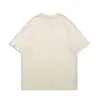 Confort couleurs t-shirts poitrine lettre t-shirts chemise à manches courtes surdimensionné ample surdimensionné t-shirt décontracté coton hauts hommes femmes