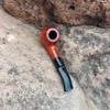 Smoke Shop Shisha Vape ручка согнутая красная сандаловая леса 9 -мм фильтр для табачной трубы курительная труба с 6 аксессуарами
