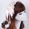 FESTIDA FESTIDA SWEET LACE BOWKNOT LOLITA FABELA MENINAS MENINAS ANIME DAPAGEM COSPLAY ACESSÓRIOS DE CABELO DE CABELO