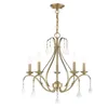 Chandeliers America Iron Crystal Chandelier 천장 램프 LED 캔들 조명 조명 5 헤드 비품 실내 거실 침실 리노베이션