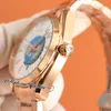 Aqua Terra 150M Wordtimer A8500 automatisch herenhorloge GMT blauw witte wijzerplaat Stick Markers roestvrijstalen armband horloges Puretime E455f6