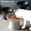 Hondenkommen Feeders Cat Nordic Style Food Water Bowl Pet Animal Ceramic Eten Derees High Foot Candy Color Puppy Kitten Matte Accessoires 221114