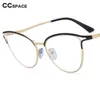 Lunettes de soleil Cadres 54135 Cat Eye Anti Blue Light Spring Charnière Dames Ordinateur Lunettes Rétro Métal Femmes Spectacle Cadre Vintage Lunettes T2201114