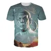 Summer Live Long and Prosper 티셔츠 스타 Trek Spock Galaxy Spacey Over Print 3D 티셔츠 Harajuku 남자 플러스 사이즈 T 셔츠 AB022258E