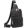 Herrväska läder 5 färger Lyx Designer AVENUE Axelväskor Herr Dragkedja Crossbody Mode Läder Sportig resor utomhusryggsäck