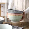 Miski 8-calowe japoński w stylu ryżu miska kuchenna zupa stołowa zupa ceramiczna niezwłocznie zapobiegana europejskiemu prostym makaronom gospodarstwa domowego