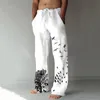 Erkek pantolon yaz vintage pamuk keten büyük boy jogger pantolon hip hop avatar baskı erkek artı boyut gevşek geniş bacak erkek 221116