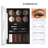 Handaiyan Eyebrow Cream Powder Eye brow Pencil Set With Brush And Eyebrow Card