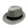 Bérets été Fedora chapeau pour hommes à la mode élégant Vintage noir femmes blanc rouge bord 1920 s Panama haut Jazz plage unisexe casquette classique