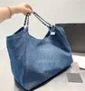 Winkelen lady tassen mode denim canvas tas luxe ontwerper handbagsr ​​letter casual cool vierkante kruislichaam schouder grote capaciteit handtas
