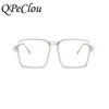 Occhiali da sole Frames 2022 New Vintage Half Frame Square Optical Anti-blue Glasses Donna Fashion Grandi occhiali trasparenti Occhiali da vista femminili Oculos T2201114