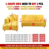 Stol täcker hem sammet plysch l -formad soffa täckning för vardagsrum elastiska möbler soffa slipcover chaise corner stretch