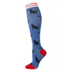 Chaussettes pour hommes 44 couleurs Compression Constellation étoiles brillantes imprimés d'animaux unisexe course à pied cyclisme longue pression