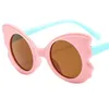 Lunettes de soleil pour enfants lunettes de soleil de bande dessinée lentille ronde Adumbral lunettes Anti-UV coupe papillon lunettes enfants ornementales