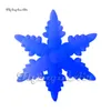 Christmas Ornaments Lighting Inflatable Snowflake Balloon Hanging White Snow Model With Color Changing LED Light For Venus Ceiling Decoration