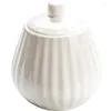 Bouteilles de stockage Simplicité Pots en porcelaine avec couvercle Table basse Thé Caddy Cuisine Distributeur de céréales Salon Bureau Organisateur de bonbons