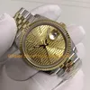 14 Modèle Montre Femme Nouveau Style Taille Moyenne BP Femme Homme 36mm Or Jaune 18K Bracelet Bicolore BPf Cal.2813 Mouvement Automatique Montres Femme