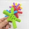 실리콘 이빨 해적 바퀴 씹기 질감이있는 이빨 장난감 러더 핸드 헬드 씹는 아기 아이들을위한 씹을 수있는 감각 장난감