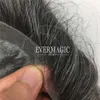 1b40 biber ve tuz karışık renkli erkek peruklar yedek toupe Saç dökülmesi için yaşlı erkekler