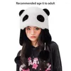 Boinas Panda Ear Hat Earflap con capucha Fleece Beanie Bomber Plush Trapper Invierno O14 22 Dropship