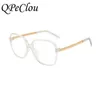 Lunettes de soleil Cadres QPeClou 2020 TR90 Carré Lunettes Cadre Femmes Designer Grand Lunettes Femme Optique Ordinateur Transparent Lunettes Oculos De Grau T2201114