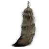 Women's Bag Charm Tail keychain Long Fox Fur Tail Handbag Trinket Pendant Accessories Furry Charm for Bags Key Chains247q