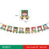 Party Dekoration Weihnachten Für Zuhause Indoor Outdoor Banner Hängen Flagge Weihnachten Ornament Navidad Geschenk Noel Plaid Wimpel Dekor