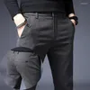 Мужские брюки Мужские стройные повседневные полнофункциональные брюки для модных брюк мужской бренд синий плюс размер 38