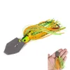 미끼 미끼 1pcs 낚시 낚시 100mm 11g 블레이드 금속 미끼 고무 스커트 인공 Wobbler Buzzbait Jigging Lure Spinner Spoon 용 Pike 221116