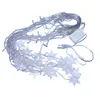 Corde 3.5 / 4M Fiocchi di neve di Natale LED String Lights Lampeggiante Fata Tenda impermeabile per la festa di nozze Decorazione natalizia