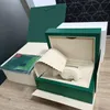 Rolex Green Cases qualidade relógio homem caixa de luxo de madeira sacos de papel certificado caixas originais para mulheres de madeira relógios caixa de presente Access239g