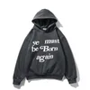 2023 Classic Wests Designer Mens Hoodie Cpfm Kanyes Ye Must Be Born Again Printed Womens Couple Yzys Vintage Pullover Sweater