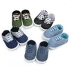 Eerste wandelaars mode babyjongen schoenen niet-slip canvas sneakers voor