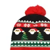 Berretti Cappello di Natale lavorato a maglia Beanie Light Up Illuminate Warm Tree Snowman Bambini Adulti Anno Decortions Regali