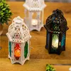 Titulares de vela Marselas marmocas do vidro de vidro Europeu Metal Creative Aromaterapia Stand Iron Art Ornament Lantern Drop Delivery 2021 DHDXO