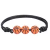 Bracelets de basket-Ball, Football, Rugby, Baseball pour hommes et femmes, corde en cuir réglable à la main, bracelet de sport RRC440
