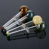 Wholesale Unique Shape Round Smoking Pipes Accessories Colorful Pyrex Glass Oil Burner Dab Oil Rigs For Hookahs Handful Pipe SW14